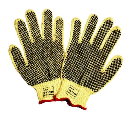 GLOVE 100 KEVLAR 2 DOTS;7 GAUGE MEDIUM WEIGHT - Latex, Supported